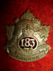 183rd Battalion (Manitoba Beavers) Cap Badge   
